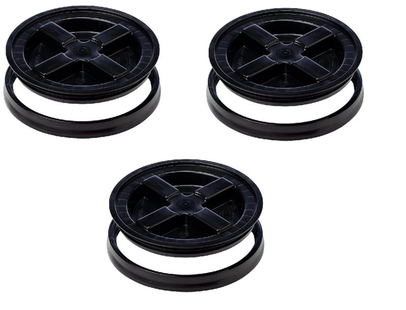 Gamma Seal Lid, Black - 3 Pack - Image 1